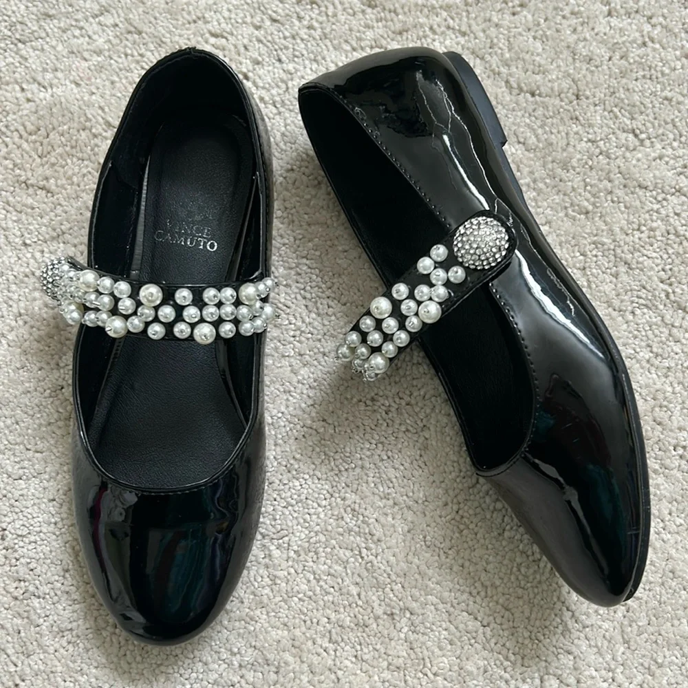 Vince Camuto | black patent pearls dress shoes | 3